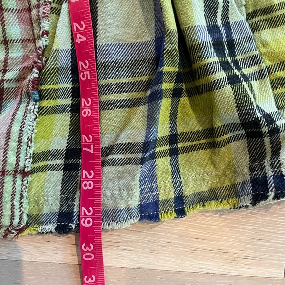 We the Free Moon Bay Mixed Plaid Top tunic mini dress sz M - Picture 5 of 9